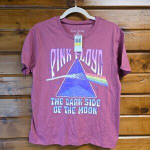 NWT Pink Floyd Dark Side of The Moon Band Tee Love Tribe Pinkish Purple Size M